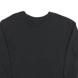 ADIDAS Womens Black Cotton Blend Crew Neck UK 18 Sweatshirt Logo Print