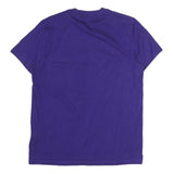 ADIDAS Womens Purple Cotton Graphic T-Shirt UK 10 Short Sleeve Crew Neck Branded