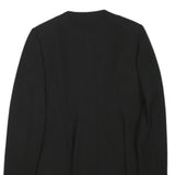 ZARA BASIC Womens Black Button Jacket M Acetate Plain Stylish Classic Fit