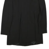 ZARA BASIC Womens Black Button Jacket M Acetate Plain Stylish Classic Fit