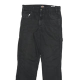 DICKIES Mens Cotton Blend Black Regular Straight Trousers W28 L29 Workwear Zip
