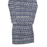 REISS Womens Blue Black & White Day Jersey Striped Long Sleeve Knee Length S