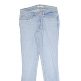 LEVI'S 711 Womens Slim Light Blue Denim Jeans W28 L29 Stylish Zip Cotton Blend