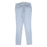 LEVI'S 711 Womens Slim Light Blue Denim Jeans W28 L29 Stylish Zip Cotton Blend