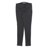 LEVI'S 711 Womens Jeans Black Slim Skinny Denim Medium W27 L28 Zip Closure