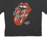 THE ROLLING STONES Womens Black Tour Of America 78 Graphic T-Shirt XL Short