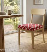 Anyseat Red White Print Chair Cover – Stretch Washable Removable Seat Cover for Dining & Kitchen