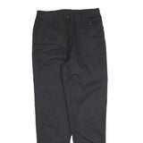 Womens Regular Fit Black Cotton Blend Zip Trousers W30 L32 Classic Straight Leg