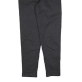 Womens Regular Fit Black Cotton Blend Zip Trousers W30 L32 Classic Straight Leg