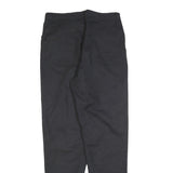 Womens Regular Fit Black Cotton Blend Zip Trousers W30 L32 Classic Straight Leg