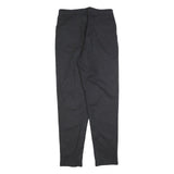 Womens Regular Fit Black Cotton Blend Zip Trousers W30 L32 Classic Straight Leg