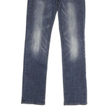 LEVI'S Womens Slim Blue Denim Medium Slim Jeans W26 L30 Classic Zip Cotton