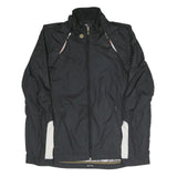 ADIDAS Womens Black Polyester Blend Zip Jacket XS Plain Lightweight Sportswear