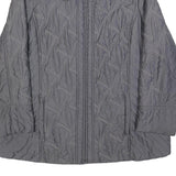 KINGFIELD Womens Grey L Polyester Quilted Jacket Zip Fastening Lightweight