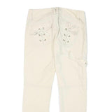 GUESS Womens Cotton Blend White Slim Straight Trousers W28 L26 Casual Denim