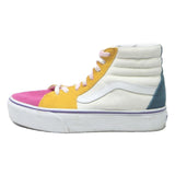 VANS Sk8-Hi Womens High Top Trainers White Yellow Pink Cotton Blend UK 5.5