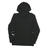 PUMA Mens Black Cotton Blend Pullover Hoodie M Sports Sweatshirt