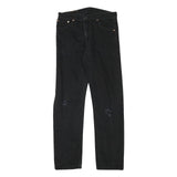 LEVI'S Mens Black Regular Fit Straight Denim Jeans W32 L32 Classic Cotton Blend
