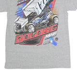 GILDAN Mens Grey Shane Golobic Graphic T-Shirt M Short Sleeve Crew Neck Racing