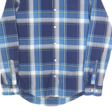 TOMMY HILFIGER Mens Blue Check Shirt S Classic Cotton Button Down Casual