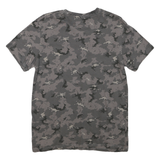 DECATHALON Mens Grey Camouflage T-Shirt S Short Sleeve Crew Neck Cotton Casual
