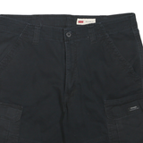 WRANGLER Mens Black Cargo Shorts L W36 Relaxed Fit Cotton Blend Comfortable