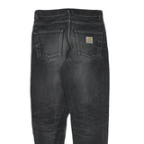 CARHARTT Womens Regular Fit Black Denim Relaxed Straight Jeans W30 L28 Zip