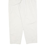DOCKERS Womens White Regular Fit Straight Leg Trousers W29 L28 Cotton Blend Zip