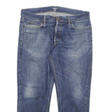 CARHARTT Mens Regular Fit Blue Denim Jeans W36 L26 Zip Closure Classic Style