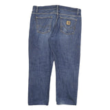 CARHARTT Mens Regular Fit Blue Denim Jeans W36 L26 Zip Closure Classic Style