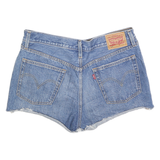 LEVI'S Womens Shorts Blue Denim Cut-Off Distressed M W30 Casual Cotton
