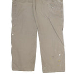 CARHARTT Mens Regular Cotton Jeans Beige W36 L30 Workwear Durable Zip Closure