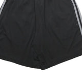 ADIDAS Mens Black Sports Shorts M W28 Polyester Three Stripes Casual Gym