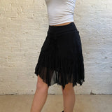 Stefanel Mini Skirt - 28W UK 8 Black Viscose