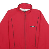 ADIDAS Womens Red Zip Jacket UK 10 Polyester Plain Lightweight Sportswear