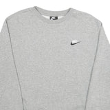 NIKE Mens Grey Crew Neck L Sweatshirt Cotton Blend Casual Comfortable