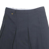 TOMMY HILFIGER Womens Black Pleated Mini Cotton Skirt XS Signature Style