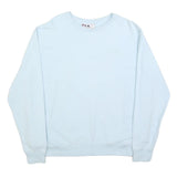 FILA Womens Blue Crew Neck L Sweatshirt Cotton Blend Pullover Casual