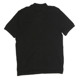 CHAPS Mens Black & Purple Cotton Short Sleeve Polo Shirt L Classic Stripe Design