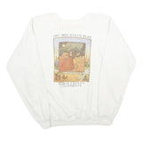HANES Mens White 1987 Mountain Play Marin County California Crew Neck M
