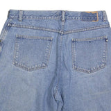 CZ BASICS Mens Shorts Blue Denim XL W38 Casual Cotton Blend Relaxed Fit