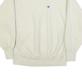 CHAMPION REVERSE WEAVE Mens Cream Crew Neck L Sweatshirt Cotton Blend Pullover