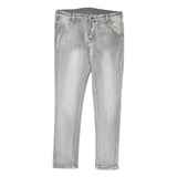 ONE Mens Jeans Grey Regular Skinny Denim Light W36 L30 Stylish Casual Wear