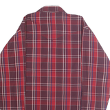 WRANGLER Mens Red & Maroon Check Shirt L Cotton Blend Casual Classic Fit