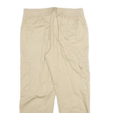 LAURA TONELLI Womens Cotton Beige Relaxed Cargo Trousers W32 L28 Elastic Hem