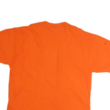Mens Orange Cotton Graphic T-Shirt L Short Sleeve Crew Neck Illinois Logo