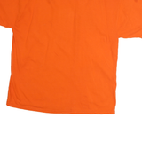 Mens Orange Cotton Graphic T-Shirt L Short Sleeve Crew Neck Illinois Logo