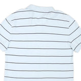 NAUTICA Mens Light Blue & Black Striped Short Sleeve Polo Shirt XL Cotton Blend
