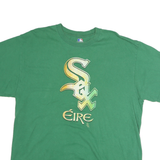 GENUINE MERCHANDISE Mens Green XL Graphic T-Shirt Short Sleeve Crew Neck Vintage