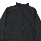 NIKE Womens Black Zip Jacket L Nylon Plain Lightweight Sportswear